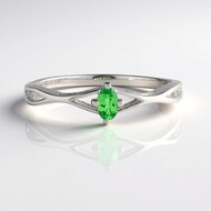 Bague en argent et Tsavorite de Lemshuku
