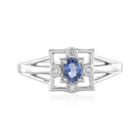 Anello in argento con Zaffiro Ceylon Blu (non riscaldato)