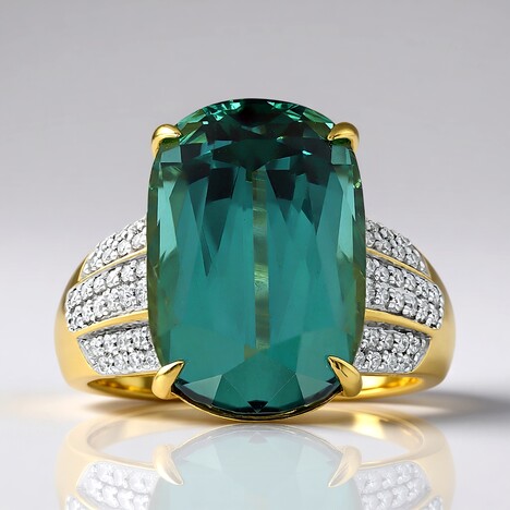Anello in oro con Indicolite (AMAYANI)