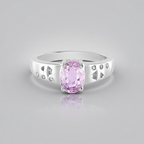 Anello in argento con Kunzite