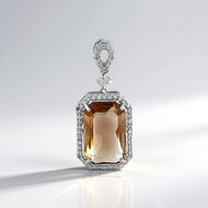 Colgante en oro con Piedra del sol de Oregón (AMAYANI)