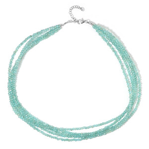 Blue Apatite Silver Necklace