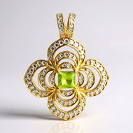 Sphene Silver Pendant
