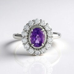 Anello in argento con Ametista Uruguay