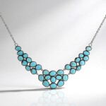 Collana in argento con Turchese Kingman Mohave Blu (Jones Lee)