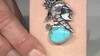 Colgante en plata con Turquesa azul del Mohave Kingman (Jones Lee)