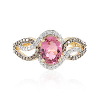 Anello in oro con Tormalina Rosa Brasiliana AAA (SUHANA)