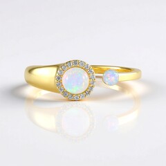Anello in argento con Opale di Welo (de Melo Essence)