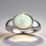 Anello in oro con Opale di Welo AAA (CUSTODANA)