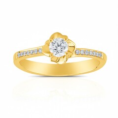 Anillo en oro con Diamante VVS1 (G)