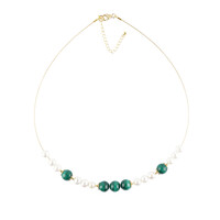 Collana in acciaio inossidabile con Malachite