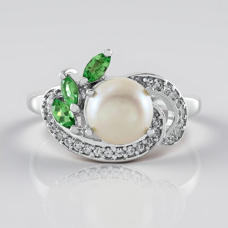 Anello in argento con Perla d'Acqua Dolce Bianca