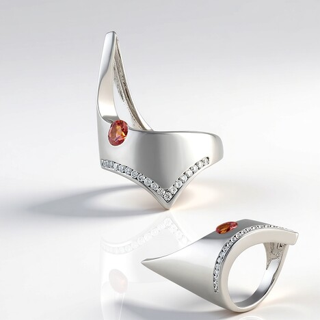Anello in argento con Tormalina Rosa Nigeriana (de Melo Essence)