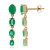 Boucles d'oreilles en or et Emeraude de Zambie