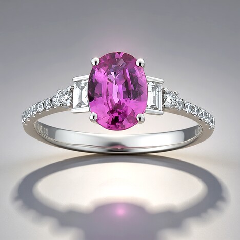 Anello in oro con Zaffiro Rosa (CIRARI)