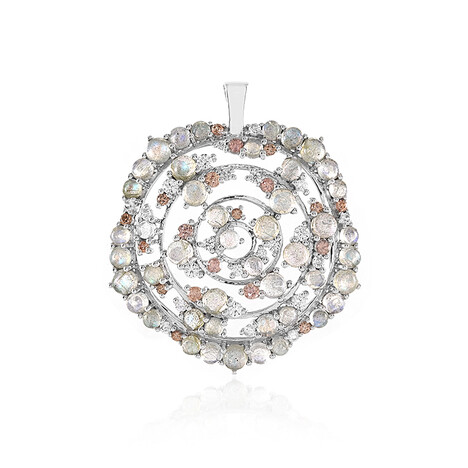 Ciondolo in argento con Labradorite Verde Maniry (KM by Juwelo)