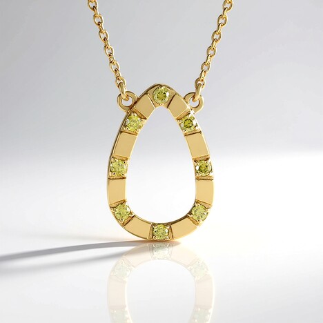 Collana in argento con Diamante Giallo I2 (de Melo Essence)