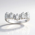 Bague en argent et Topaze blanche