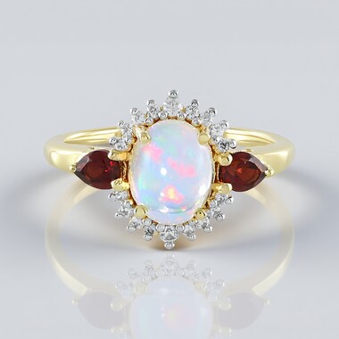 Welo-Opal-Silberring