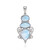 Zilveren hanger met een larimar