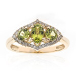Anello in oro con Peridoto Dashihe  (CIRARI)