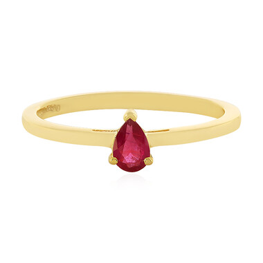 Anillo en plata con Rubí de Madagascar