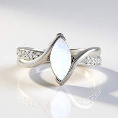 Anello in argento con Opale Australiano