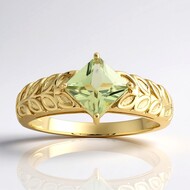 Bague en or et Diaspore à couleur changeante