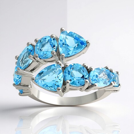Bague en argent et Topaze de Marambaia (de Melo Essence)