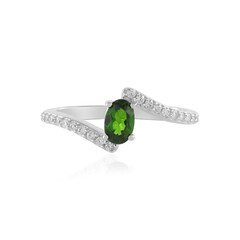 Bague en argent et Diopside de Russie