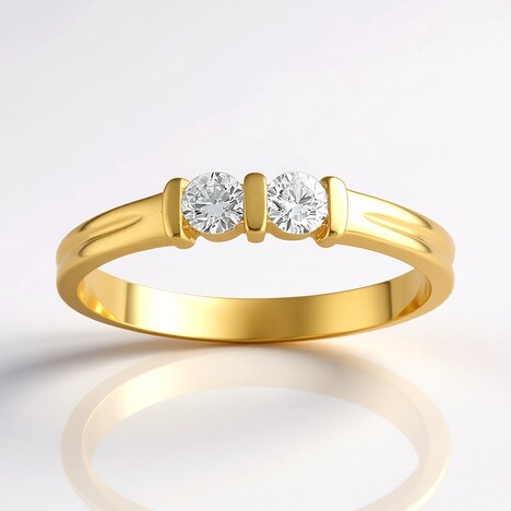 Anello in oro con Diamante SI1 (G) (Annette)