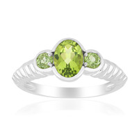 Anello in argento con Peridoto Jilin (Pallanova)