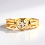 Anello in oro con Diamante Cioccolato I2 (SUHANA)