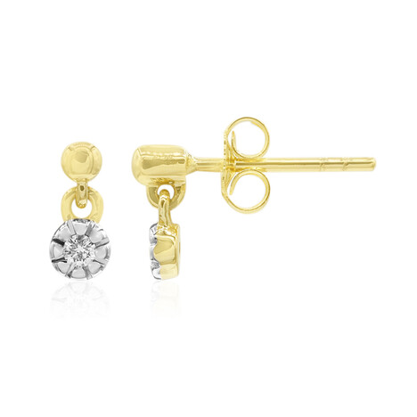 Pendientes en oro con Diamante SI1 (G) (Annette)