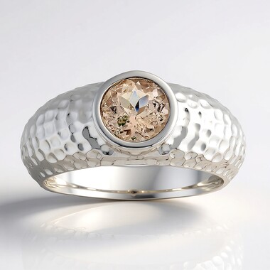 Brazilian Morganite Silver Ring