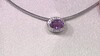 Colgante en plata con Fluorita rosa (MONOSONO COLLECTION)