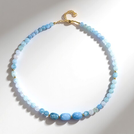 Collana in argento con Acquamarina Brasiliana