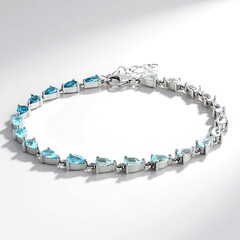Bracciale in argento con Topazio Bianco