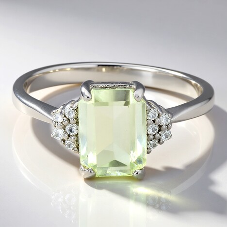 Anello in argento con Kunzite Canarino