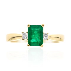 Anillo en oro con Esmeralda de Colombia