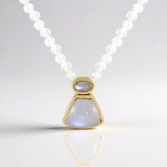 Collana in argento con Pietra di Luna Blu