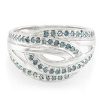 Anillo en plata con Diamante fantasía