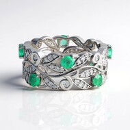 Bague en argent et Emeraude de Colombie (de Melo Essence)
