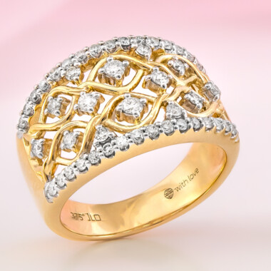 Anello in oro con Diamante SI1 (G) (Annette)