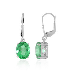 Boucles d'oreilles en argent et Quartz vert émeraude