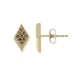 9K I2 Brown Diamond Gold Earrings
