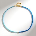 Collana in argento con Apatite Blu Neon