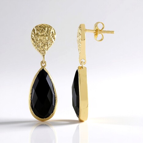 Orecchini in argento con Onice Nero