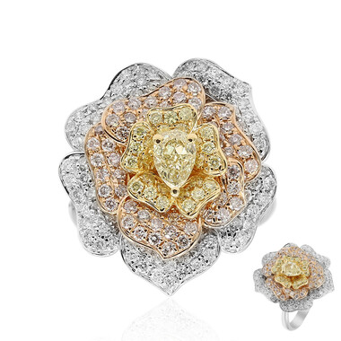 Gelber SI2 Brillant-Goldring (CIRARI)