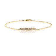 I2 Champagner-Brillant-Silberarmband (de Melo)